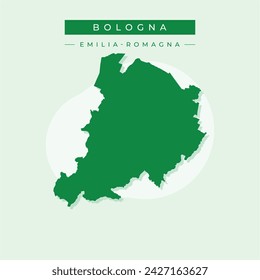 Mapa de alta calidad de Bolonia metropolitana es una provincia de Italia, con fronteras de los municipios