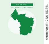 High Quality map of Bristol is a ceremonial county of England