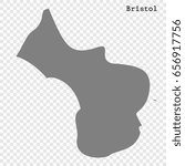 High Quality map of Bristol is a ceremonial county of England, with borders of the counties