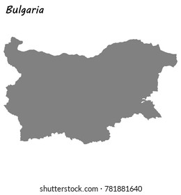 High quality map of Bulgaria