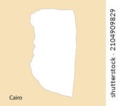 High Quality map of Cairo is a region of Egypt, with borders of the districts