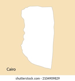 High Quality map of Cairo is a region of Egypt, with borders of the districts