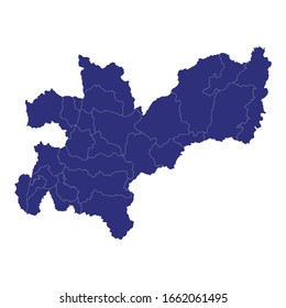 High Quality map of Caldas is a Department of Colombia with borders of the Municipalities