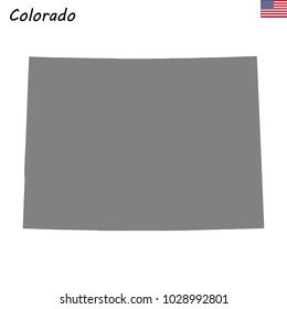 High Quality map of Colorado is a state of United States