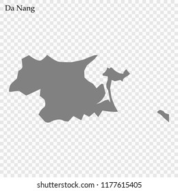 High Quality map of Da Nang City is a province of Vietnam