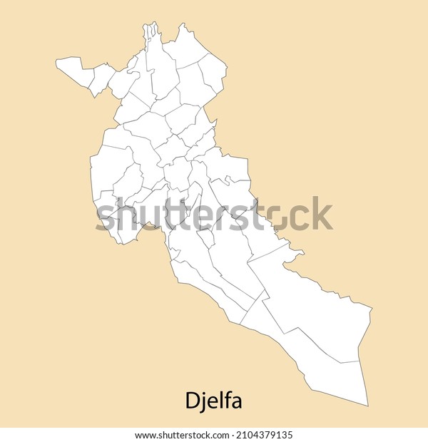 High Quality Map Djelfa Province 600w 2104379135 