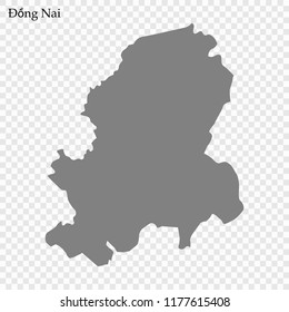 High Quality map of Dong Nai is a province of Vietnam