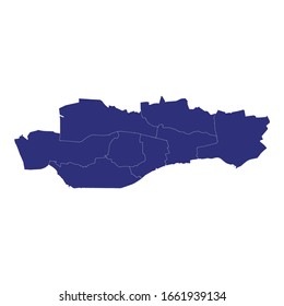 Die Hochqualitätskarte von Dundee ist eine Stadt Schottlands, die an die Grenzen der Stadtbezirke von Dundee grenzt