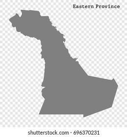 High quality map of Eastern Province is a region of Saudi Arabia