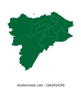High Quality map of Edinburgh is a city of Scotland, with borders of the wards
