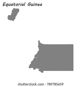 High quality map of Equatorial Guinea