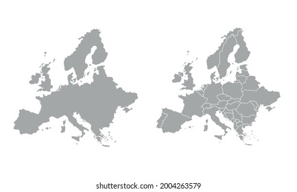 Mapa de alta calidad de Europa con fronteras de las regiones