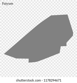 High Quality map of Faiyum is a governorate of Egypt