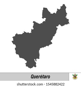 High quality map with flag state of Mexico - Queretaro