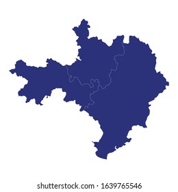 High Quality map of Gard is a department of France, with borders of the arrondissement