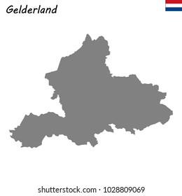 High Quality map of Gelderland is a province of Netherlands