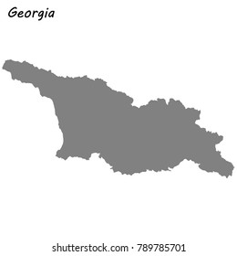 High quality map of Georgia