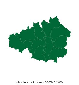 High Quality map of Greater Manchester is a ceremonial county of England, with borders of the counties