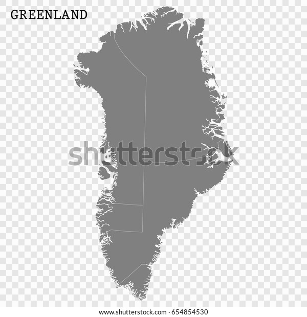 High Quality Map Greenland Borders Regions Stock Vector (Royalty Free ...