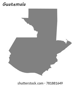 High quality map of Guatemala
