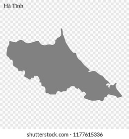 High Quality map of Ha Tinh is a province of Vietnam