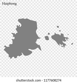 High Quality map of Haiphong City is a province of Vietnam