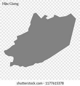 High Quality map of Hau Giang is a province of Vietnam