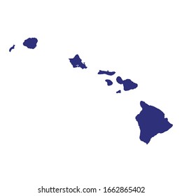 High Quality map of Hawaii is a state of United States of America with borders of the counties