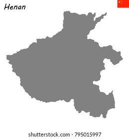 High Quality map of Henan is a province of China