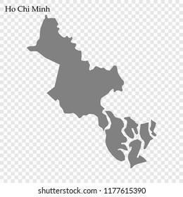 High Quality map of Ho Chi Minh City is a province of Vietnam