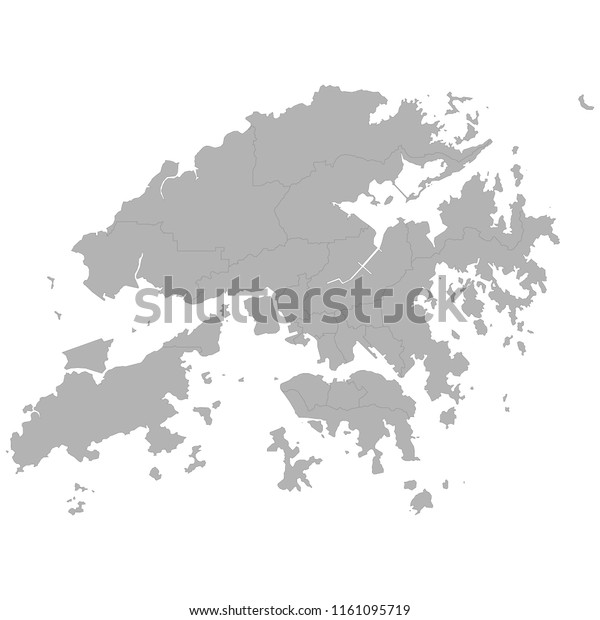 High Quality Map Hong Kong Borders Stock Vector (Royalty Free ...