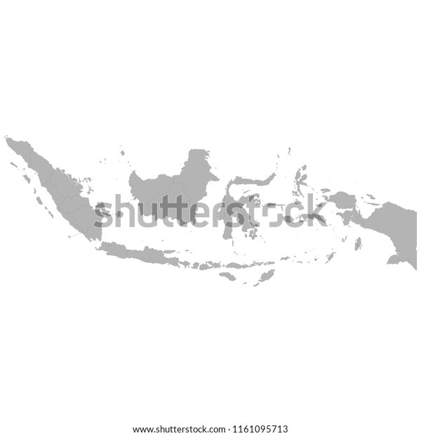 High Quality Map Indonesia Borders Regions Stock Vector (Royalty Free ...