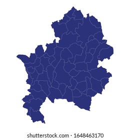 High Quality map of Isernia is a province of Italy, with borders of the municipalities