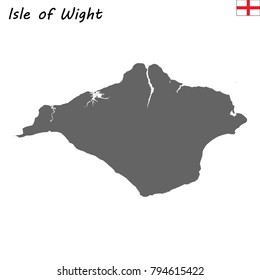 High Quality map of Isle of Wight is a ceremonial county of England