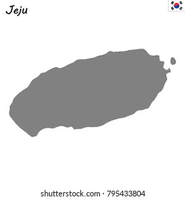 High Quality map of Jeju is a province of South Korea