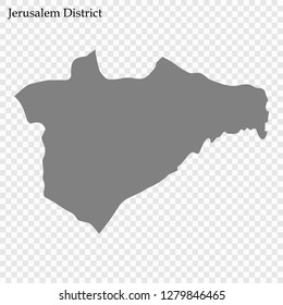 High Quality map of Jerusalem District is a region of Israel