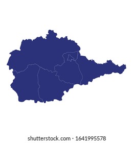 High Quality map of Jewish Autonomous Oblast is a region of Russia with borders of the districts