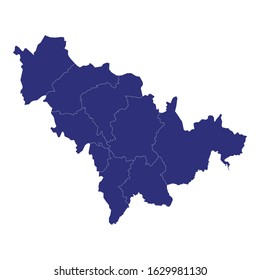 High Quality map of Jilin is a province of China, with borders of the divisions