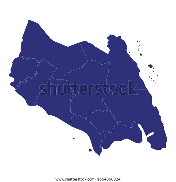 High Quality Map Johor Darul Tazim Stock Vector (Royalty Free) 1664368324