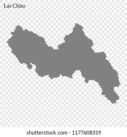 High Quality map of Lai Chau is a province of Vietnam