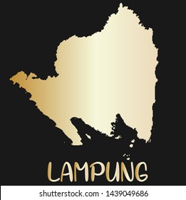 High Quality map of lampung is a province of Indonesia