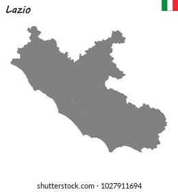 High Quality map of Lazio is a region of Italy