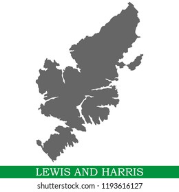 High Quality Map Of Lewis And Harris Is A Island In United Kingdom