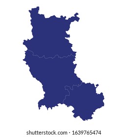 High Quality map of Loire is a department of France, with borders of the arrondissement