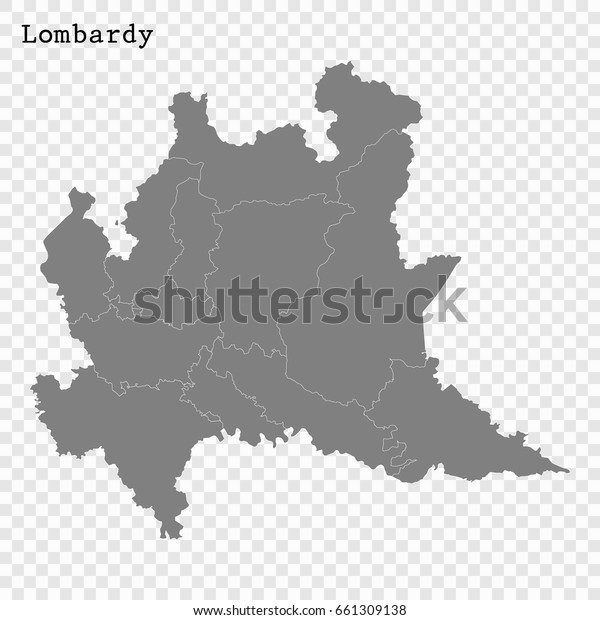High Quality Map Lombardy Region 600w 661309138 