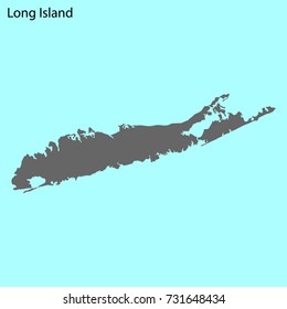 High quality map of Long Island is the island of United States