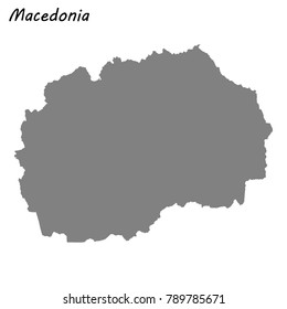High quality map of Macedonia