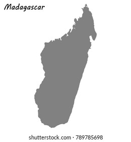 High quality map of Madagascar