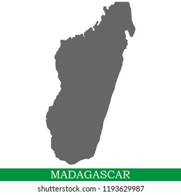 High quality map of Madagascar is the island of Madagascar