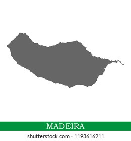 High quality map of Madeira is a island in Portugal